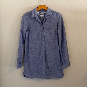 MADEWELL - long sleeve, denim style button down top